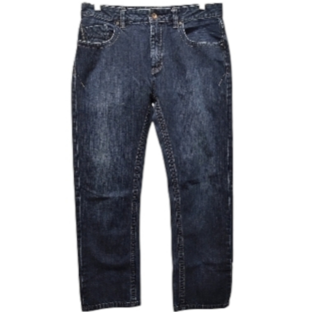 Quiksilver Dark Blue Wash Straight Leg Jeans Men’s 33x32